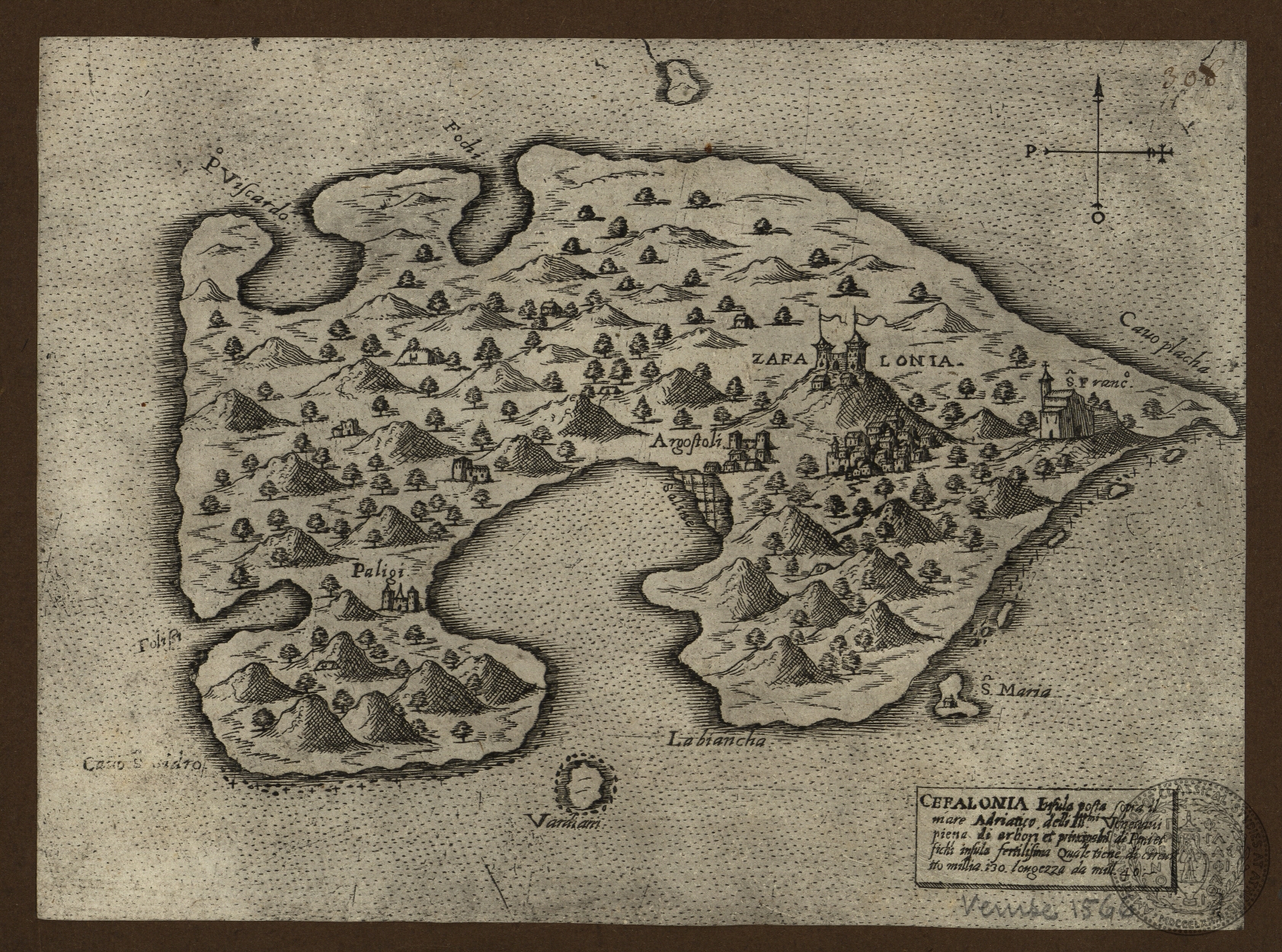 Cefalonia Insula posta sopra il mare Adriatico…